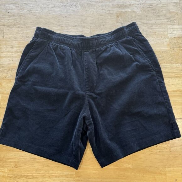 Goodlife Slim Fit Stretch Corduroy Black Short Elastic Waist Old Money Prep Lrg - Picture 2 of 13